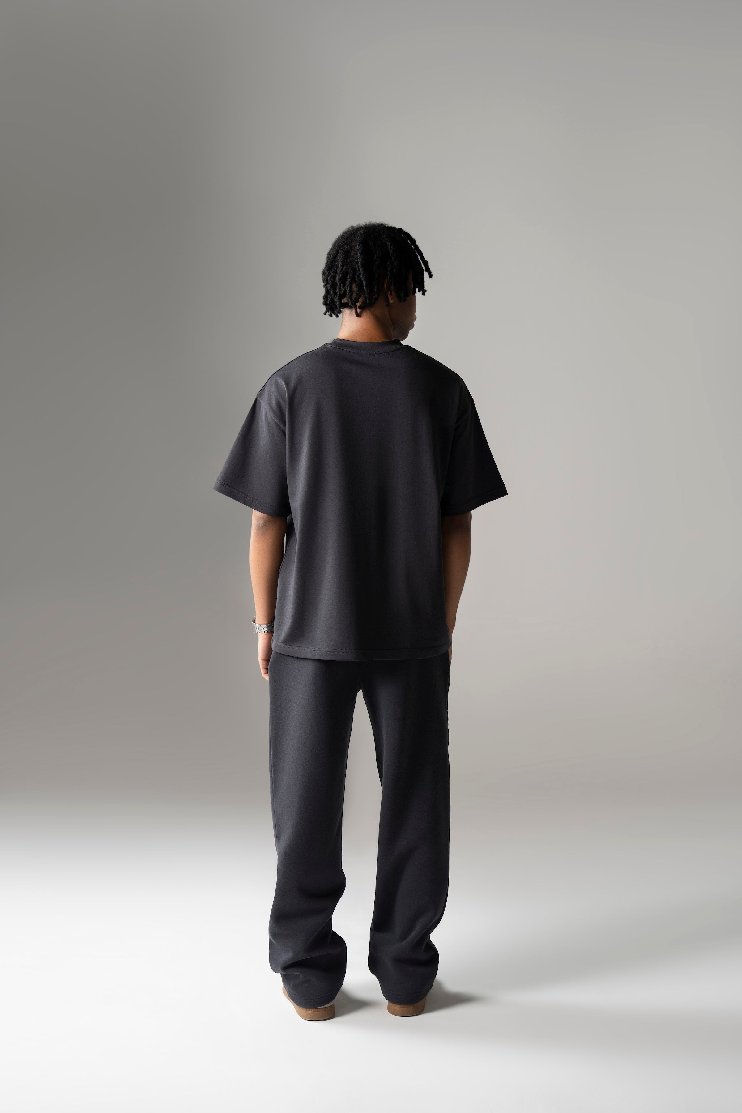 Core Oversized Boxy Heavy Cotton Tee - Grey Metallic