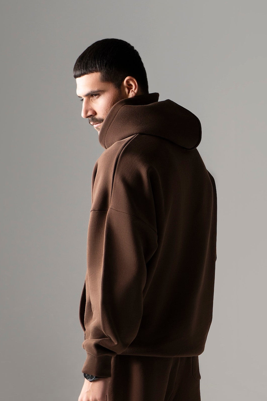 Extra Heavy Standard Boxy Hoodie (Brown)