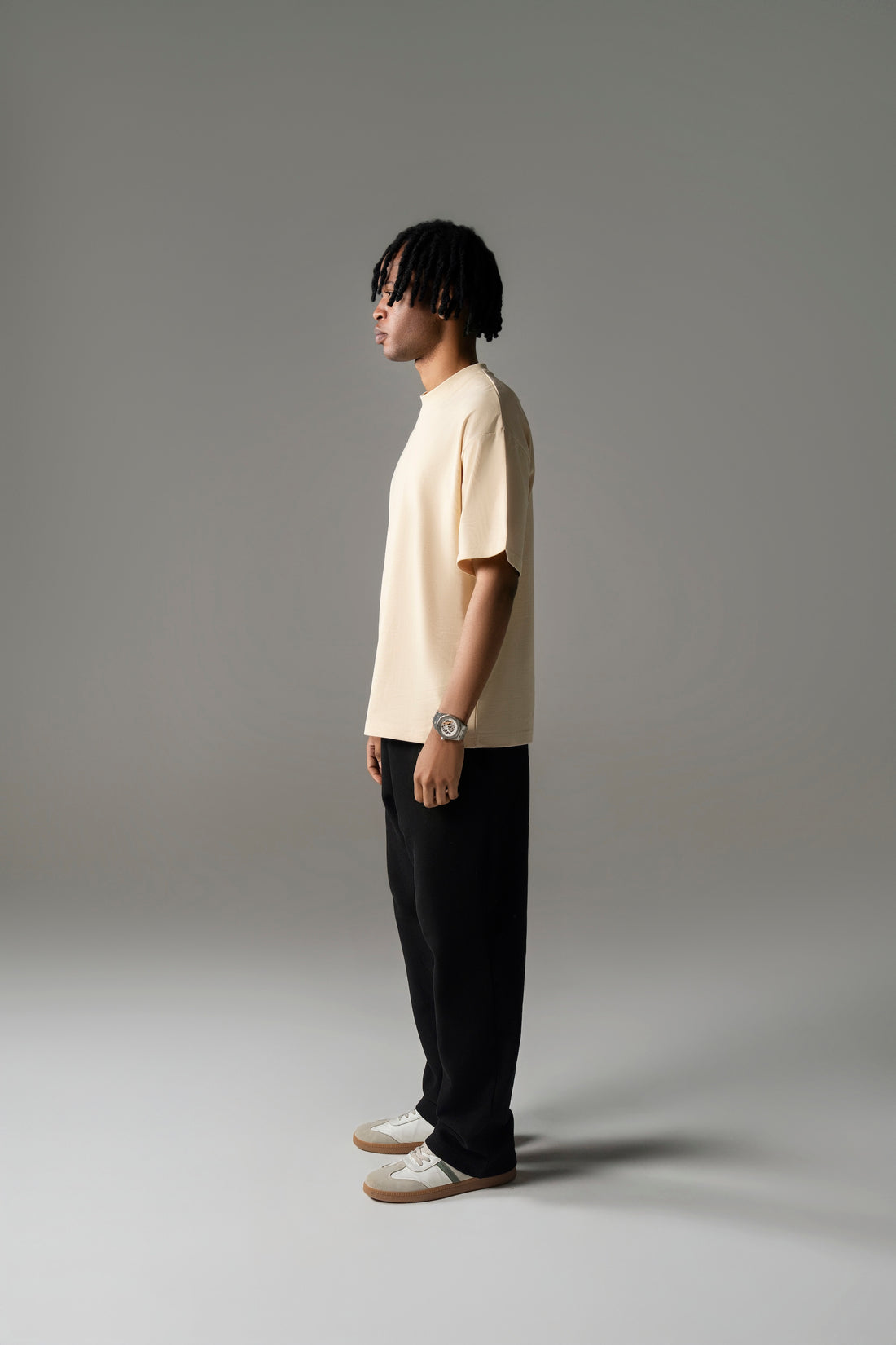 Core Oversized Boxy Heavy Cotton Tee - Ivory