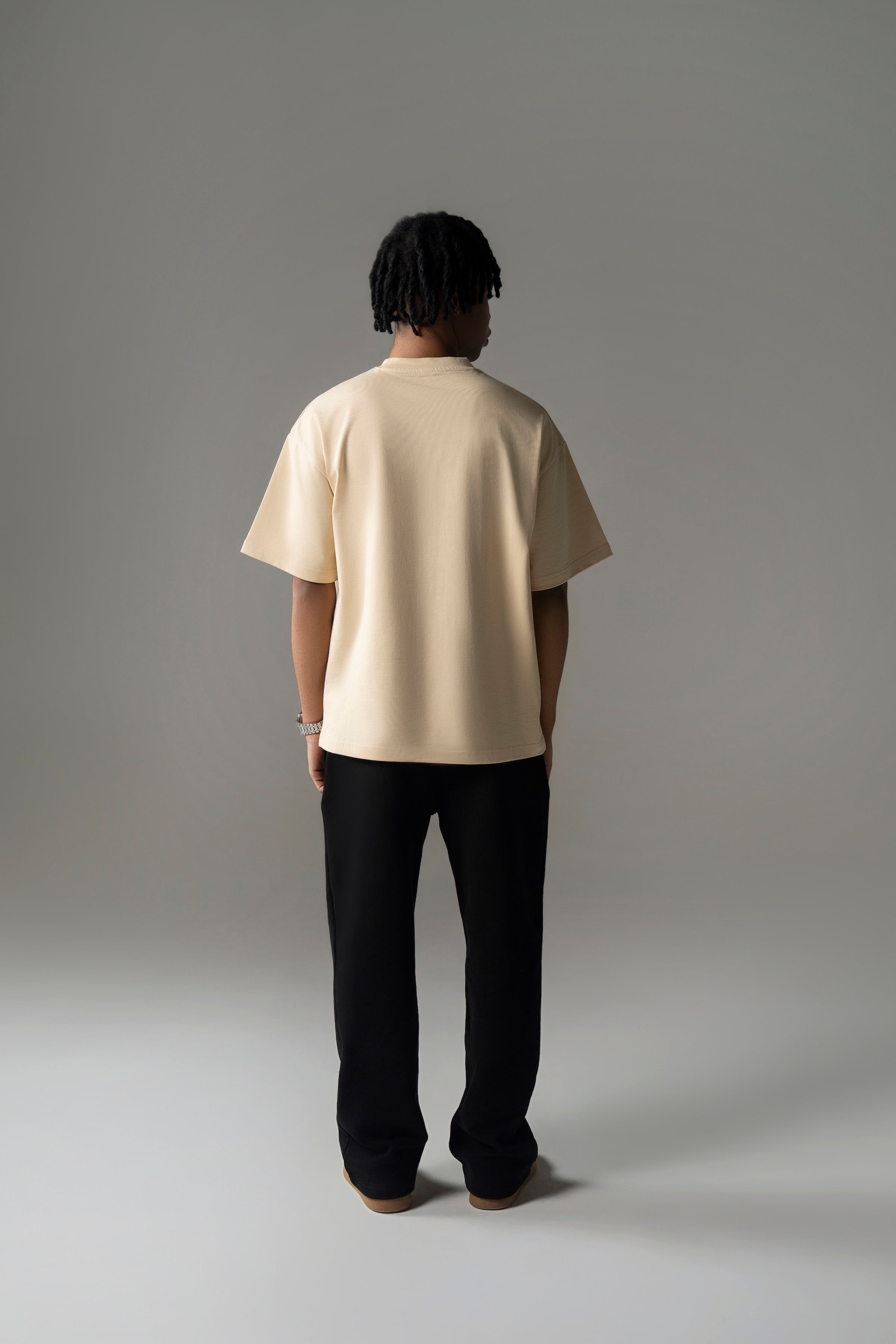 Core Oversized Boxy Heavy Cotton Tee - Ivory